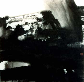 26 Lumiere 2002-2003 Encre sur papie 70 x 70cm